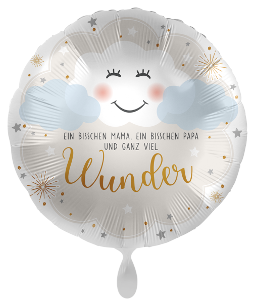 Folienballon - Ein bisschen Mama, ein bisschen Papa und ganz viel Wunder - ø 43cm
